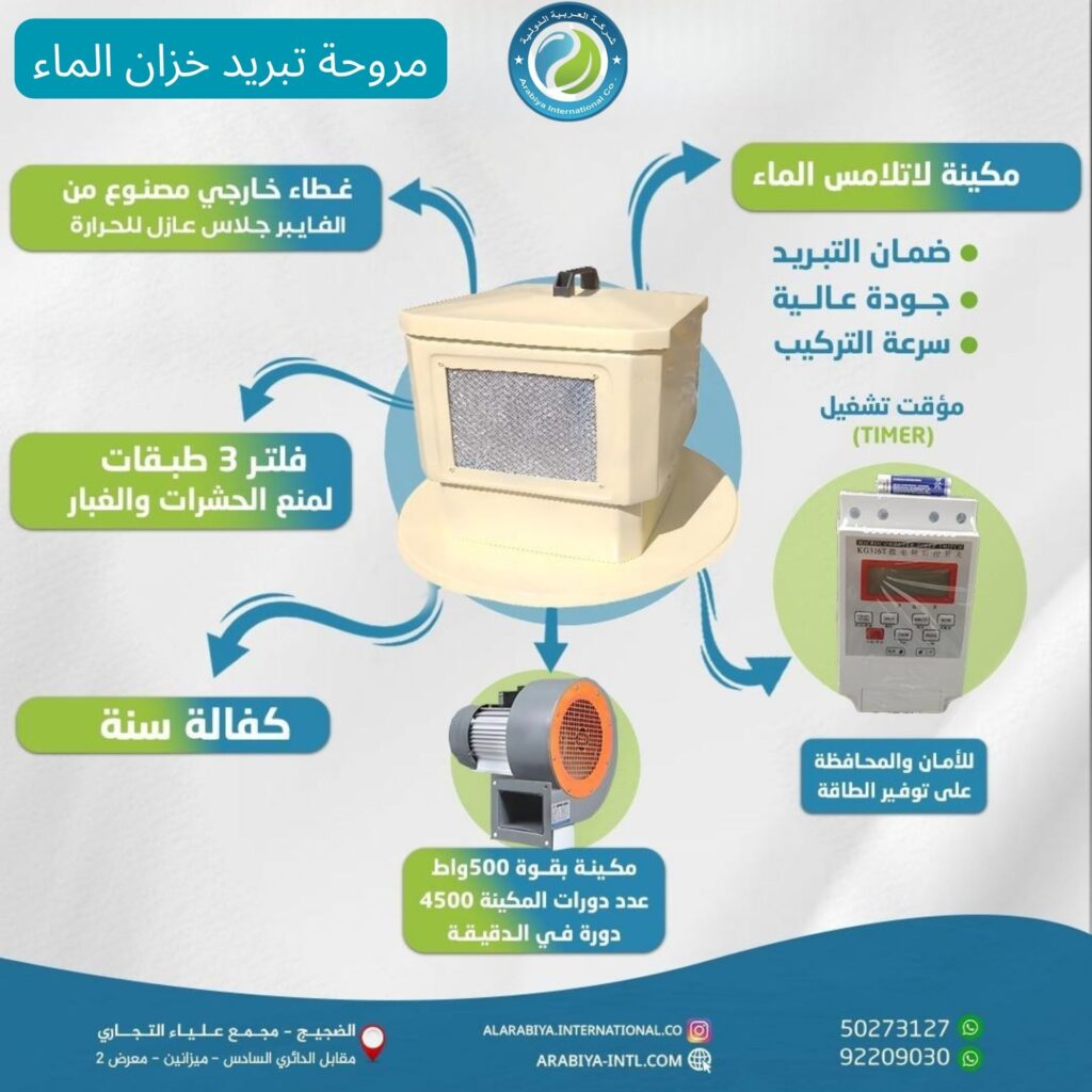 مروحة تبريد خزان الماء